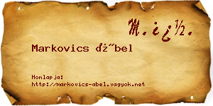 Markovics Ábel névjegykártya